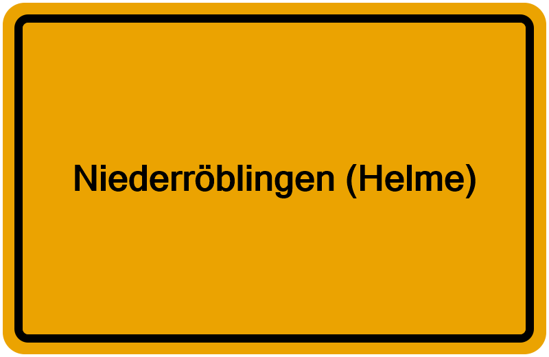 Handelsregisterauszug Niederröblingen (Helme)
